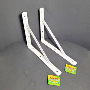Trisonic Handy Tools Heavy Duty Shelf Brackets 10" x 12"  NWT